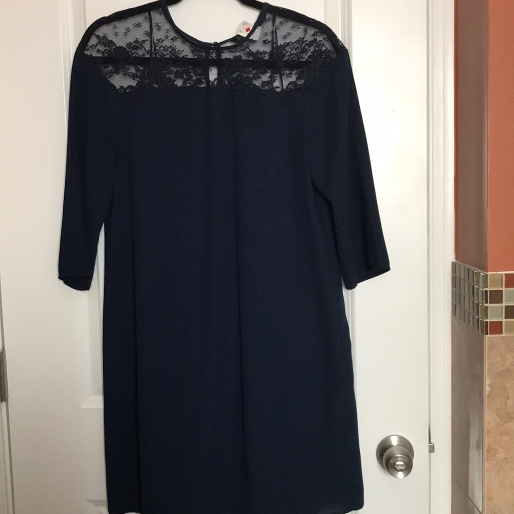 Zara - Navy lace top Dress
